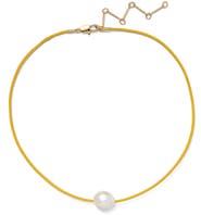 Lady Grey Freshwater Pearl Leather Cord Necklace