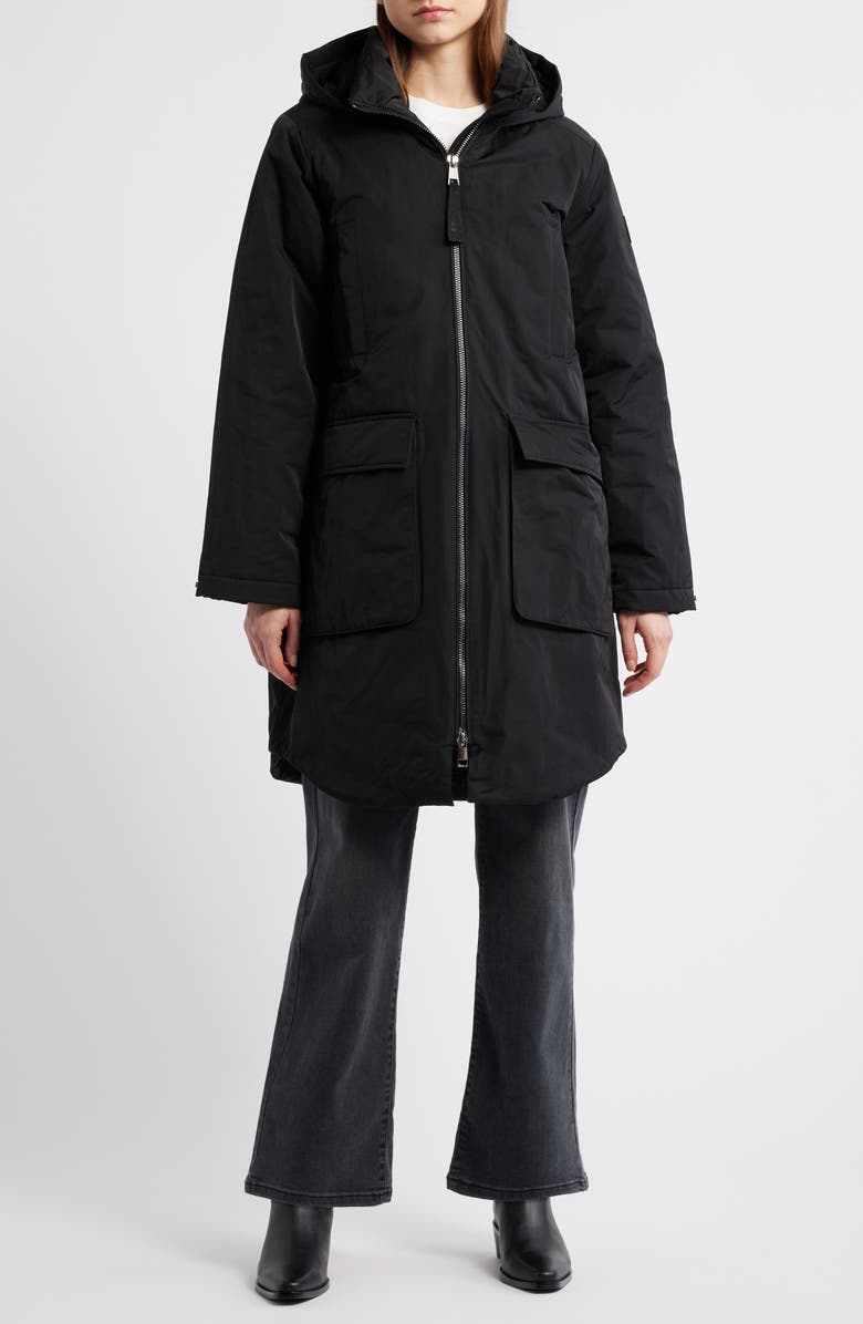 OOF WEAR Memory Nylon Long Hooded Jacket, Main, color, Black