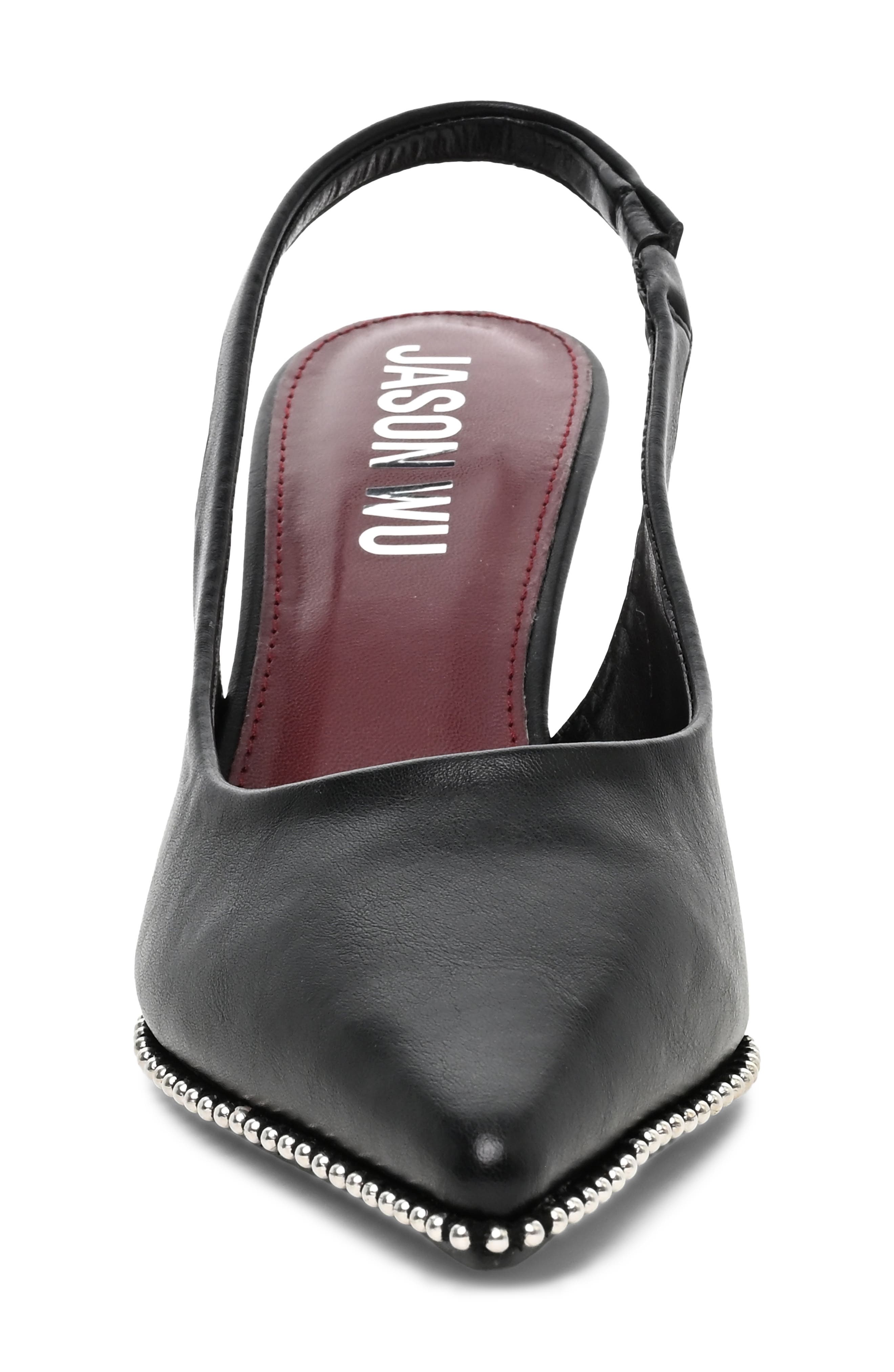 Pointed Toe Slingback Pump, Alternate, color, BLACK