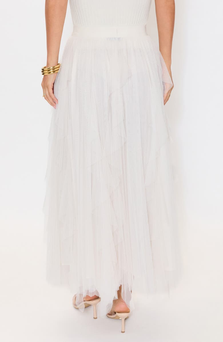 VICI Collection Imperfection Ruffled Tiered Tulle Maxi Skirt, Alternate, color, Cream