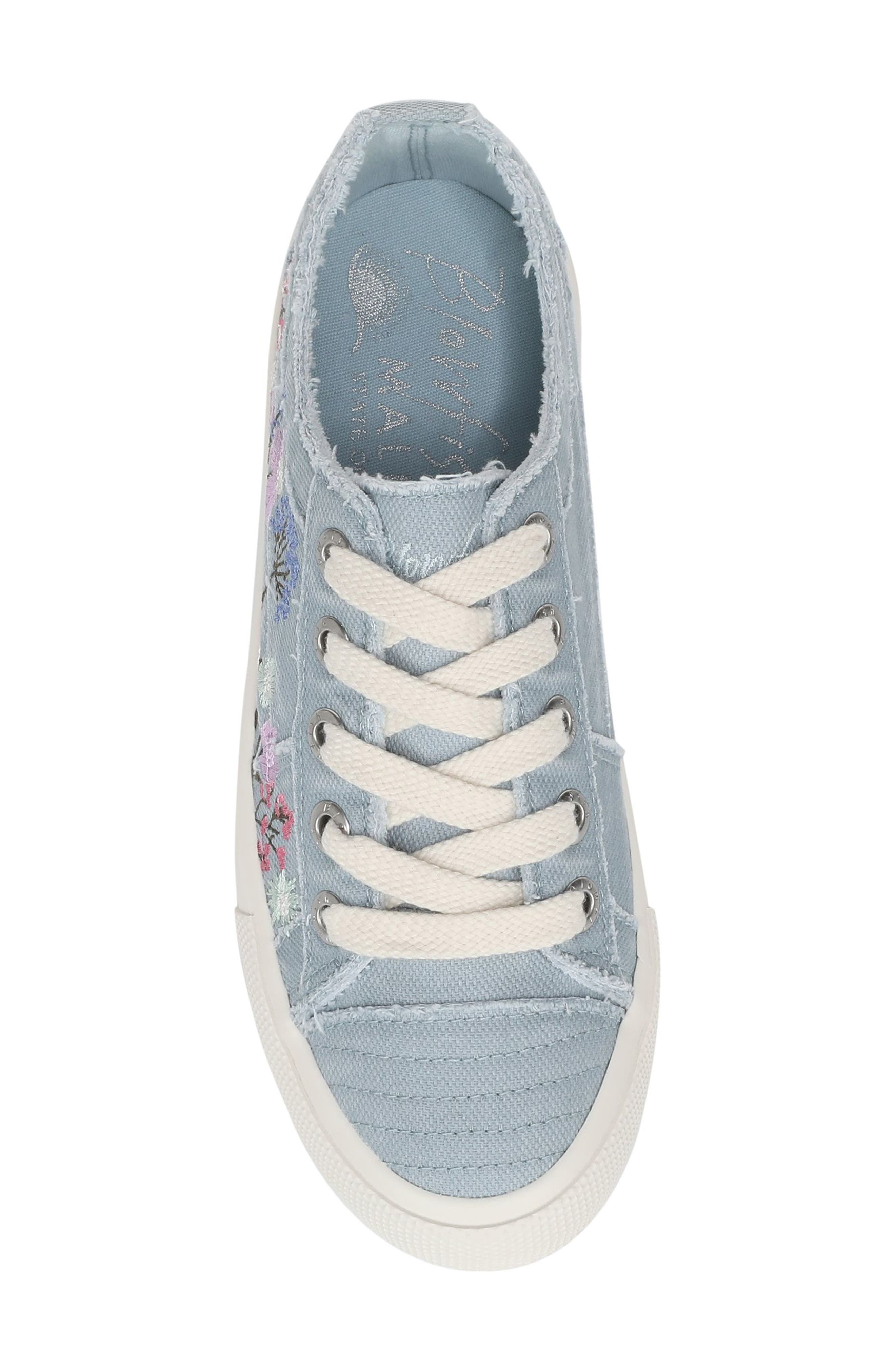 Blowfish Malibu Vivid Embroidered Canvas Platform Sneaker, Alternate, color, Sky Blue Canvas