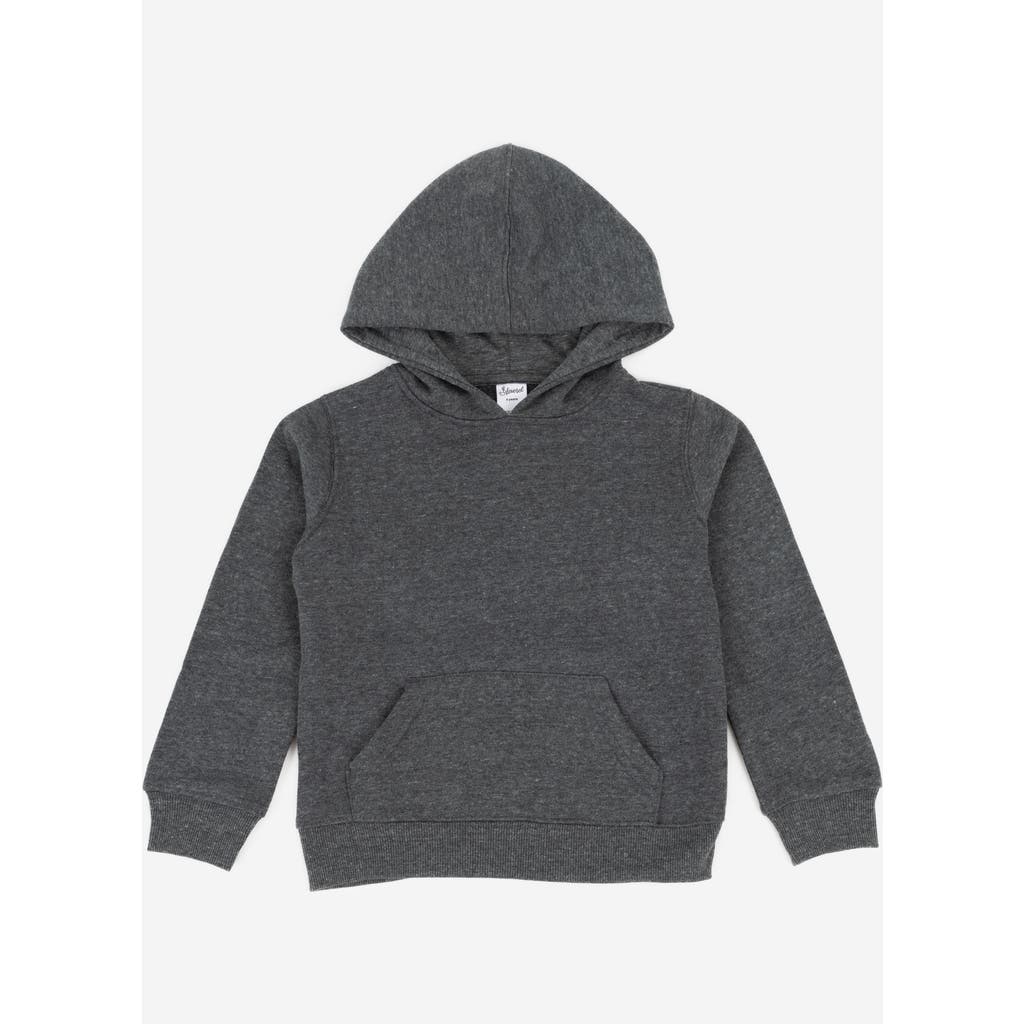 Leveret Kids Pullover Hoodie, Cotton Blend, Kangaroo Pocket, Solid Colors In Gray