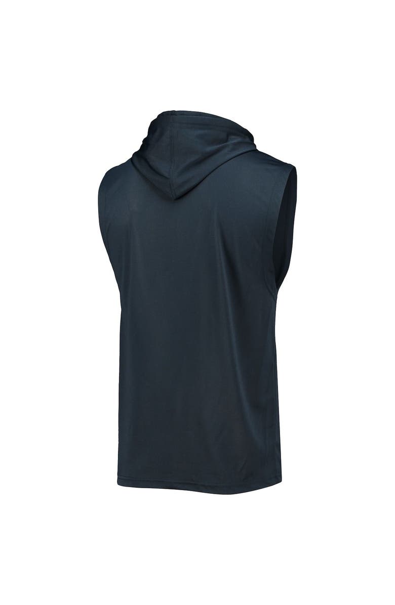 STITCHES Men's Stitches Navy Tampa Bay Rays Sleeveless Pullover Hoodie, Alternate, color, 