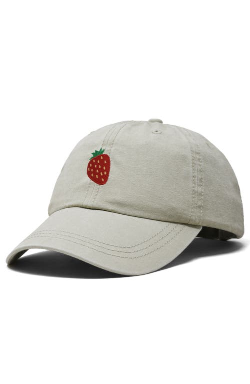 Dalix Strawberry Hat In Washed Stone White