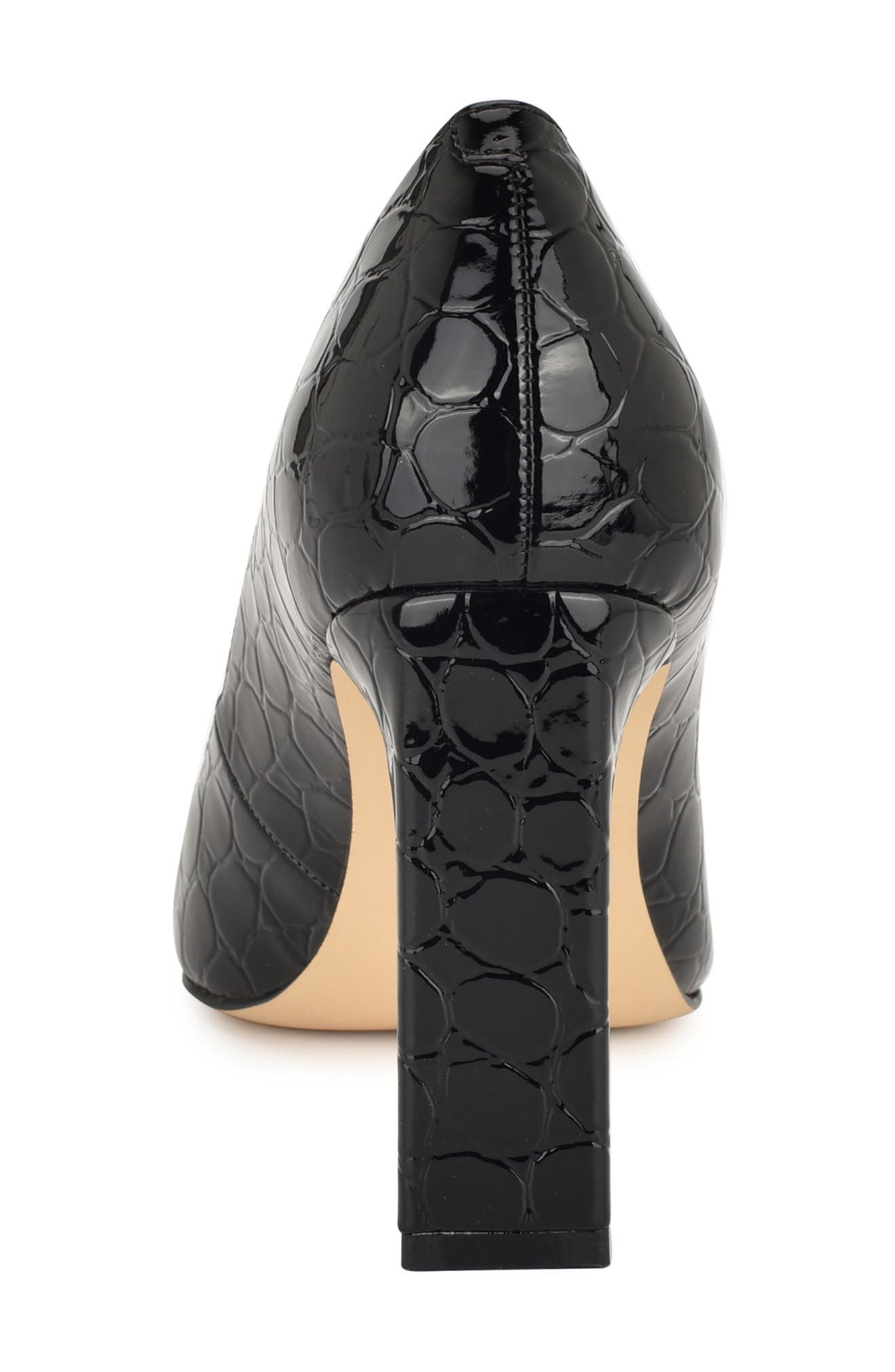 Nine West Tamant Pointed Toe Pump, Alternate, color, Black Croc