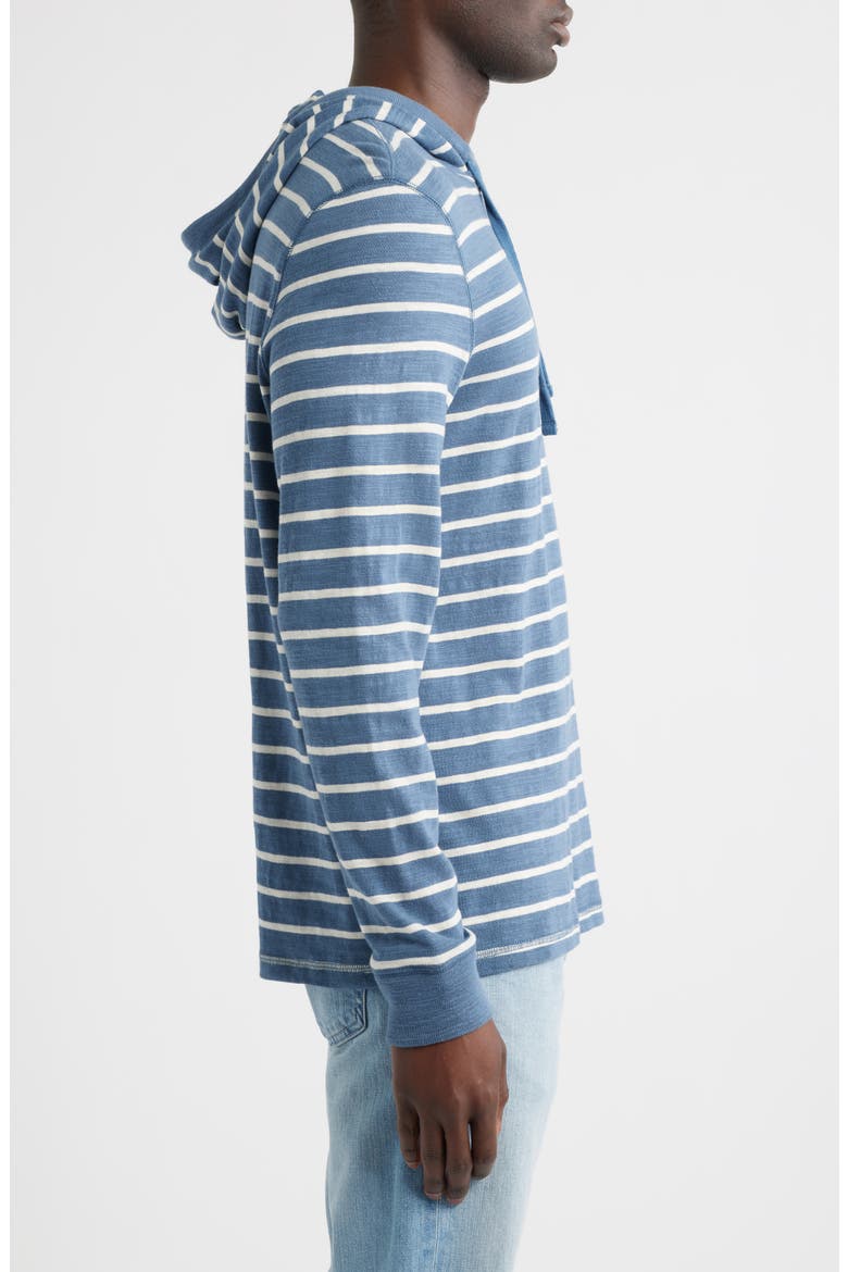 Sunwashed Slub Organic Cotton Hoodie, Alternate, color, BREAKER BLUE BRETON STRIPE