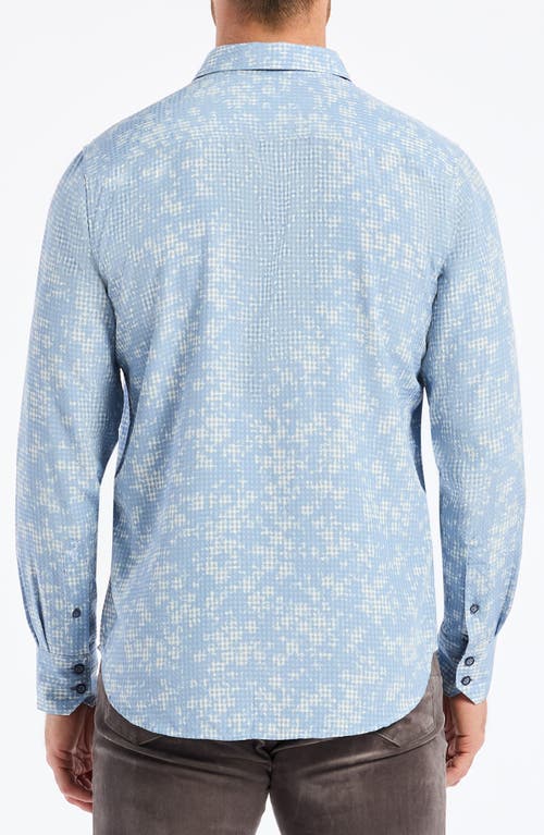 Robert Graham Angola Jacquard Micro Plaid Button-up Shirt In Blue