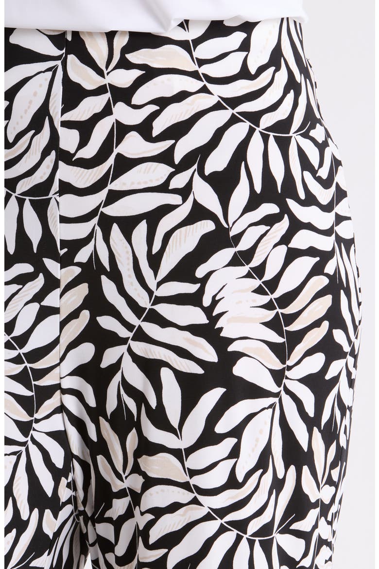 Print Knit Crop Wide Leg Pants, Alternate, color, ANNE BLACK MULTI
