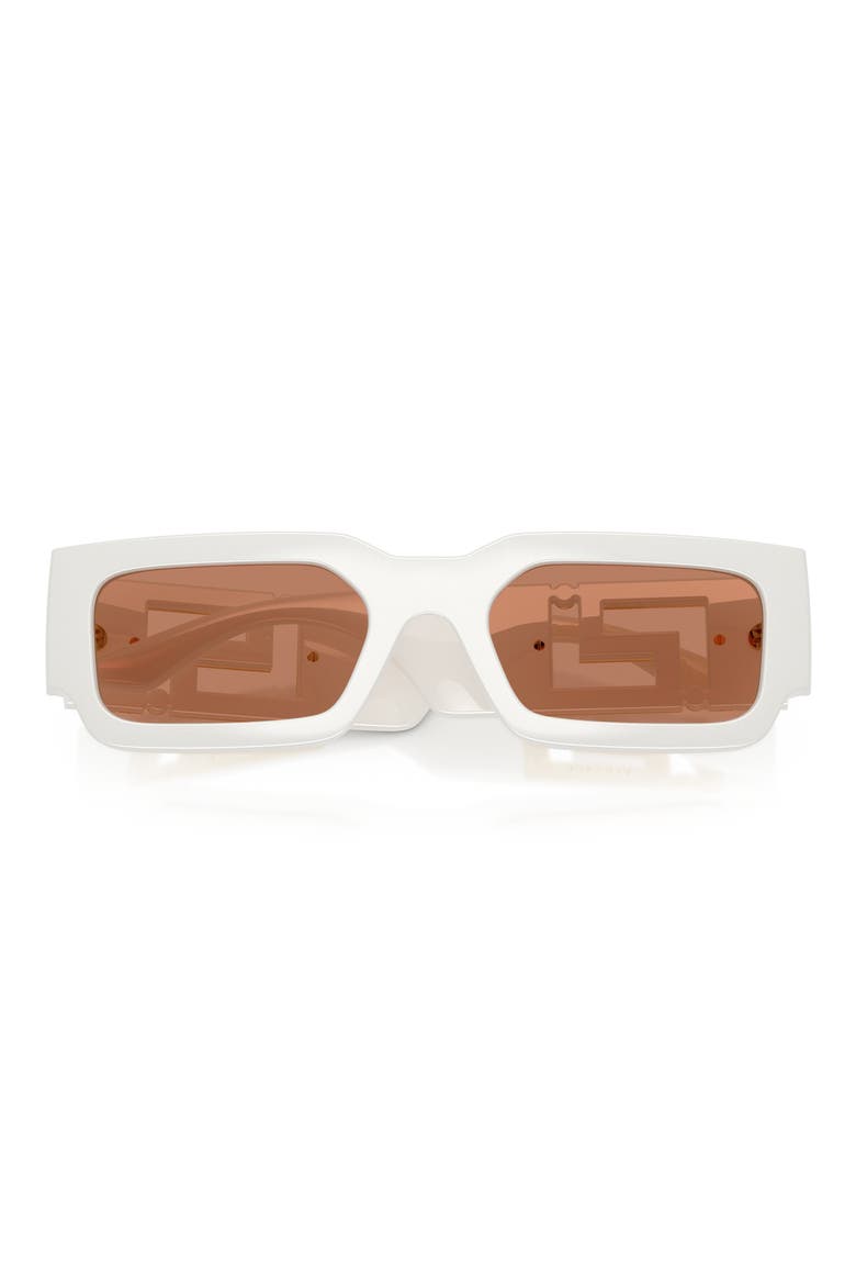 54mm Rectangular Sunglasses, Alternate, color, TALC / BROWN