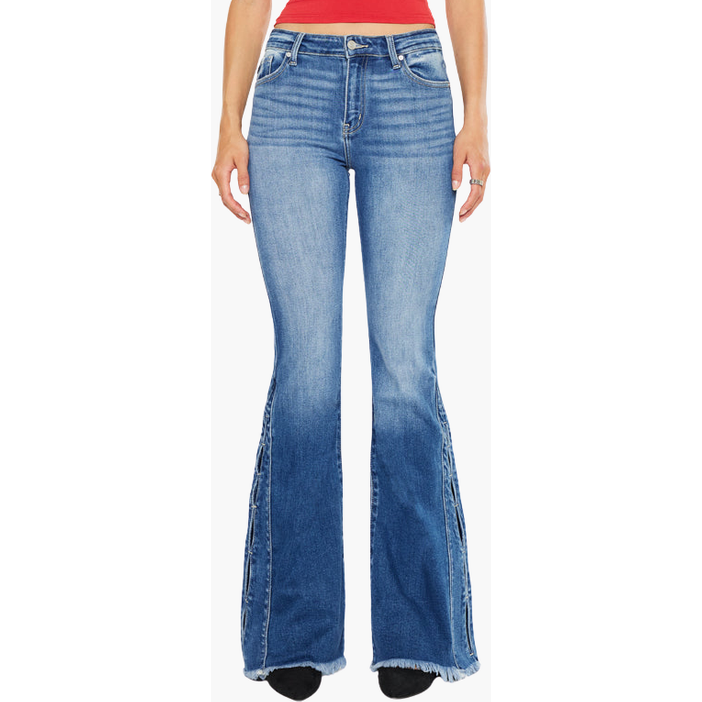 Kancan Rila High Rise Flare Jeans In Blue
