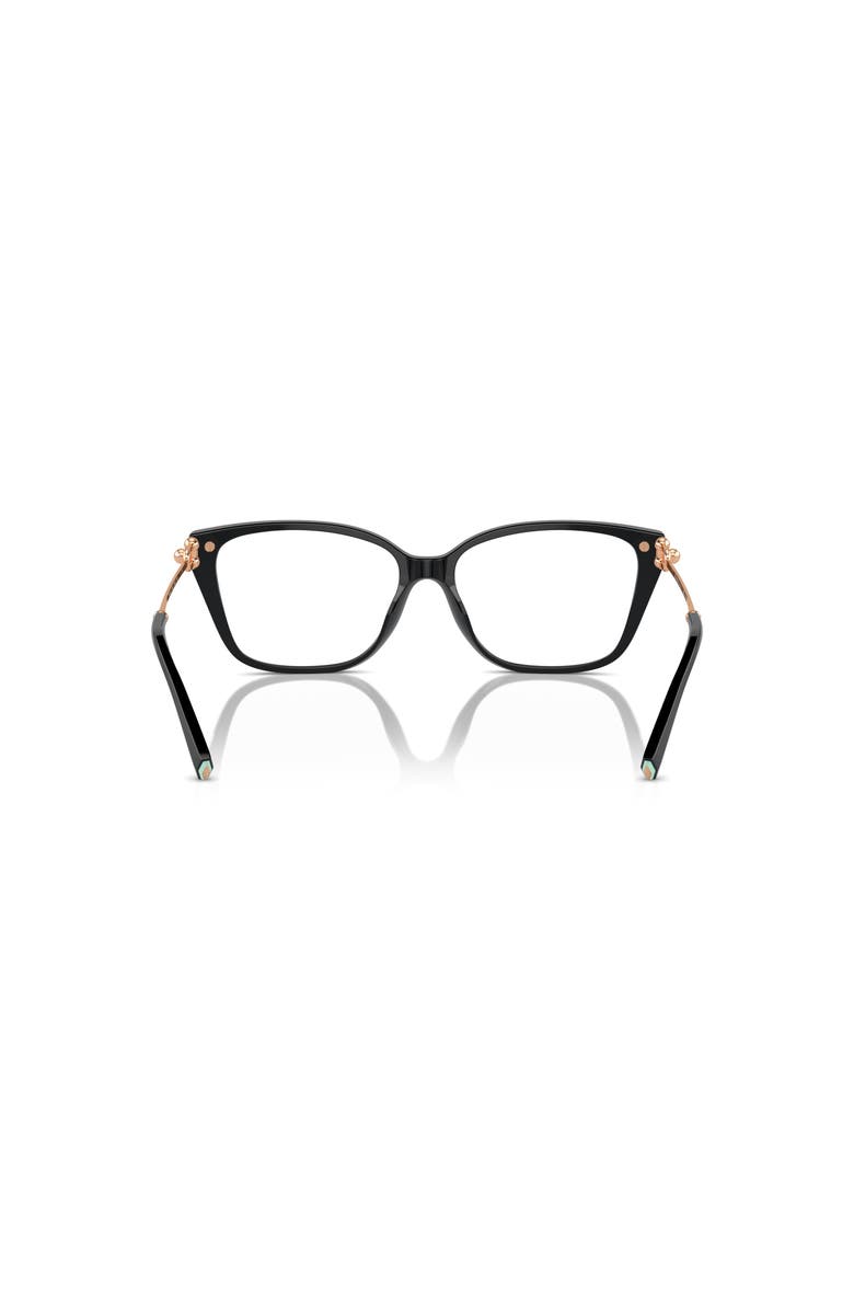 Tiffany & Co. 55mm Rectangle optical glasses, Alternate, color, Black