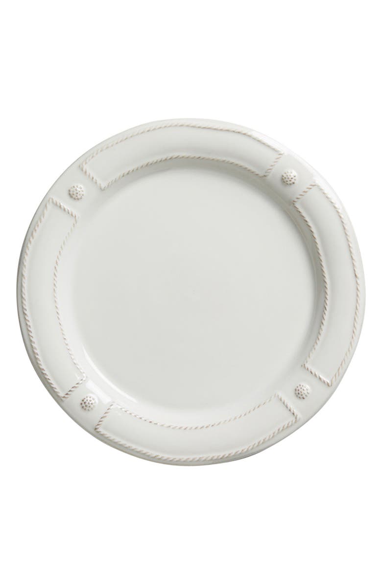 Juliska Berry & Thread French Panel Dinner Plate, Main, color, Whitewash