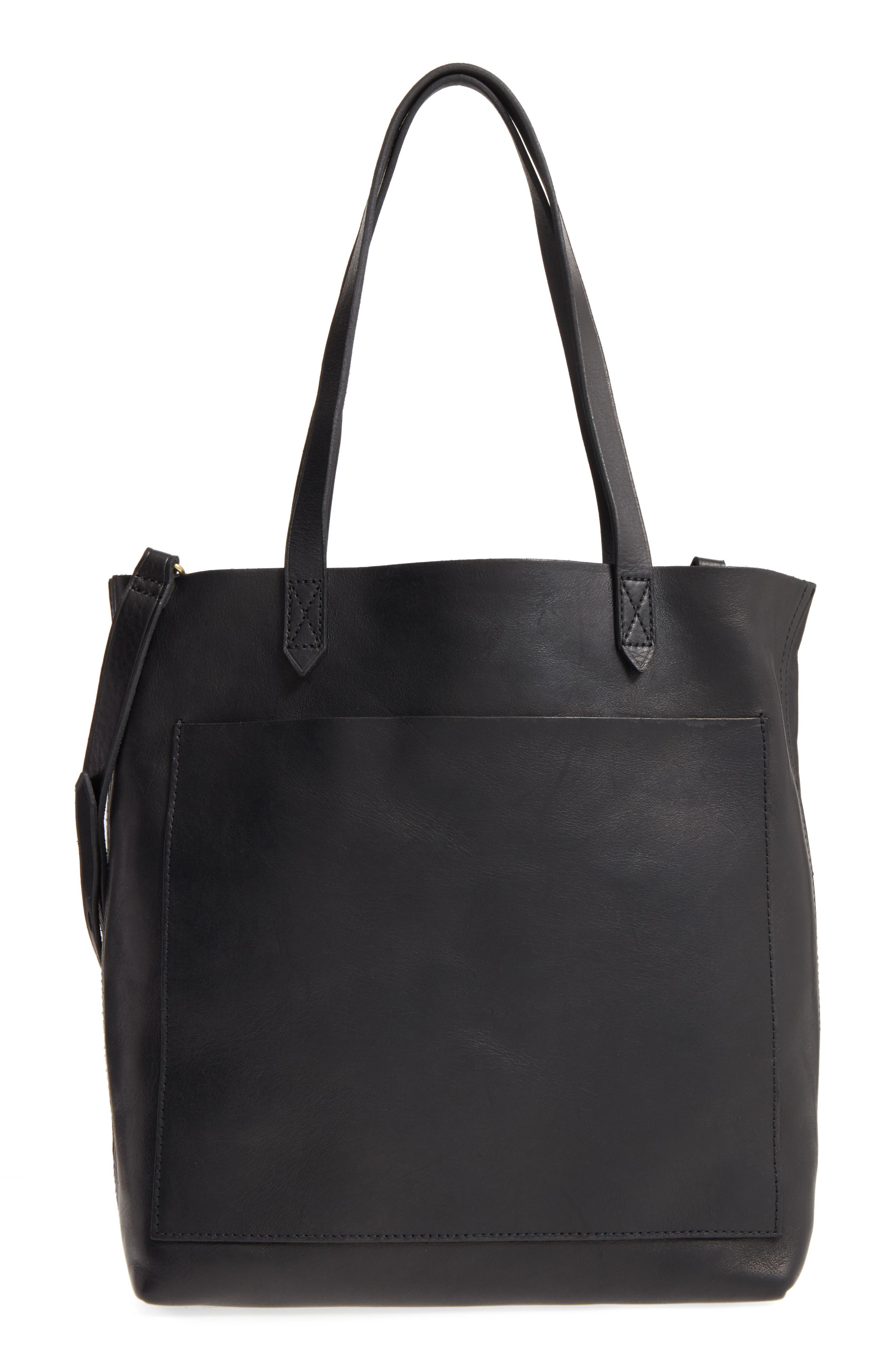 Madewell Medium Leather Transport Tote, Main, color, 