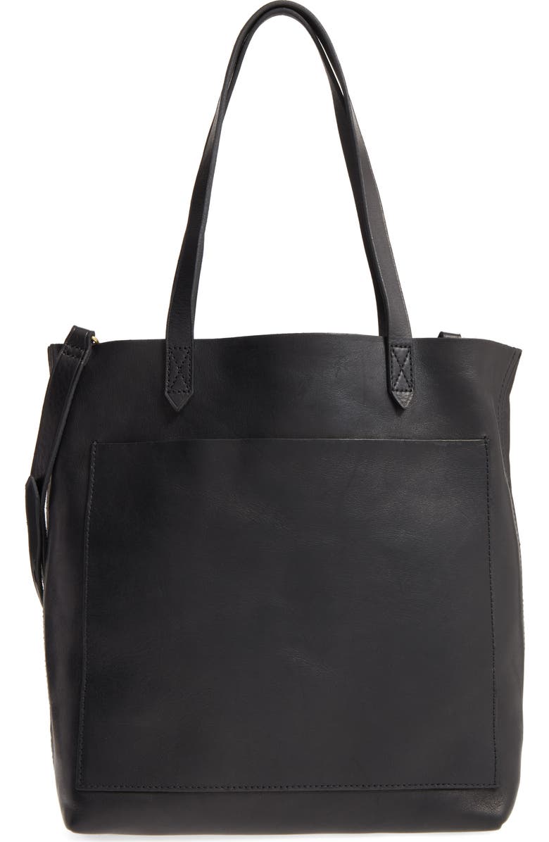 Madewell Medium Leather Transport Tote, Main, color,