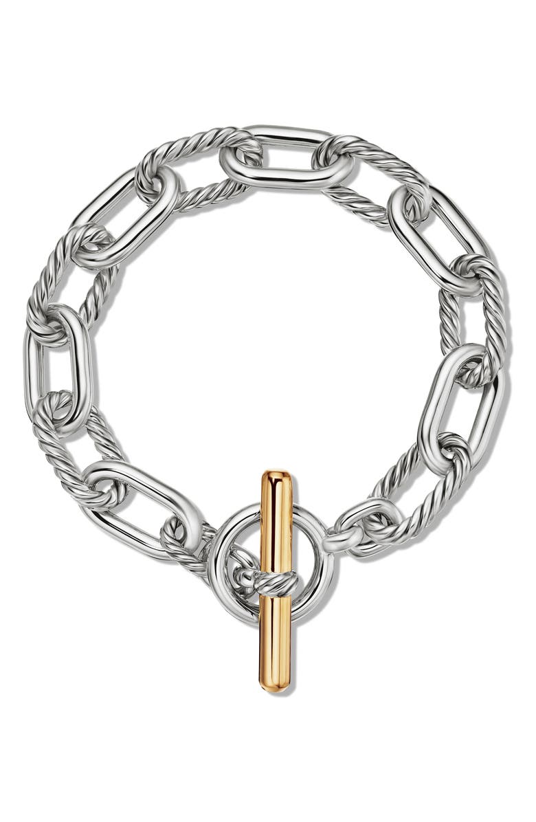 David Yurman DY Madison<sup>®</sup> Toggle Chain Bracelet in Sterling Silver with 18K Yellow Gold, 11mm, Alternate, color, Ss With 18K Yellow Gold