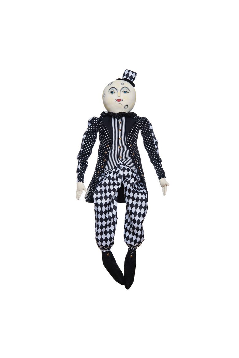 Aruna Moon in Suit & Top Hat Halloween Joe Spencer Gathered Traditions Figurine, Main, color, Black