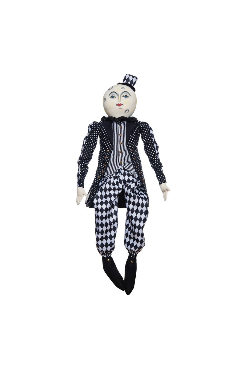 Gallerie II Aruna Moon in Suit & Top Hat Joe Spencer Gathered Traditions Soft Art Doll Fall Halloween Autumn Harvest Figure Figurine, Main, color, Black