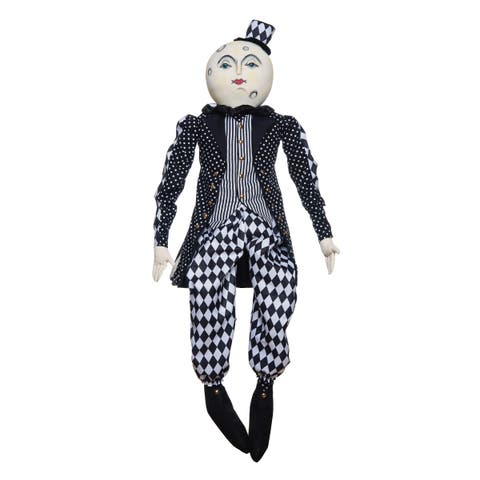 Aruna Moon in Suit & Top Hat Joe Spencer Gathered Traditions Soft Art Doll Fall Halloween Autumn Harvest Figure Figurine