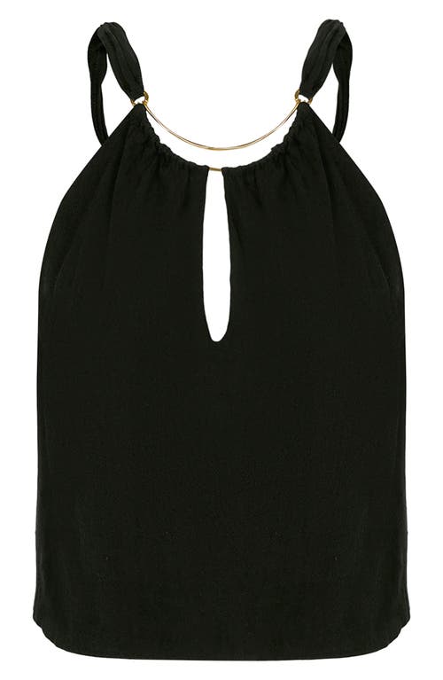 Vix Paula Hermanny Solid Joy Cover-up Top In Black