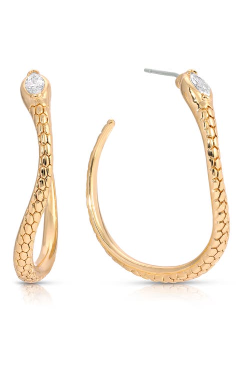 Large Serpent Slither Hoop Earrings