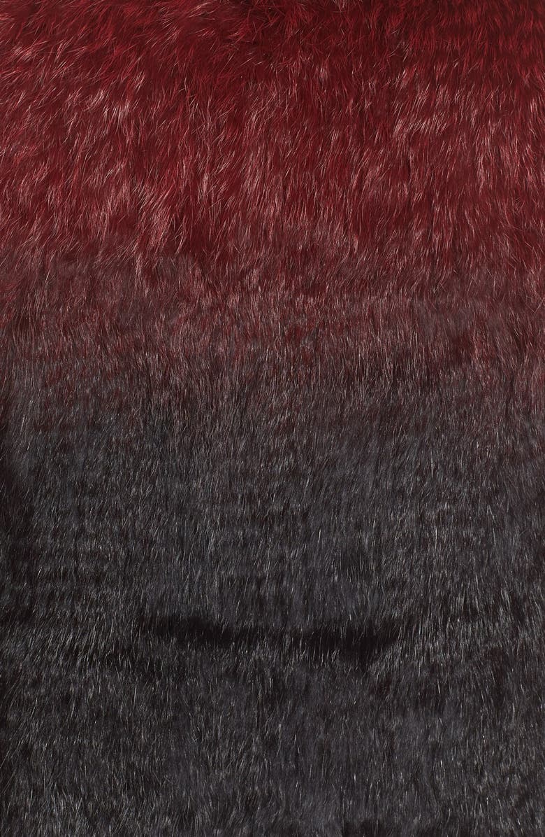Love Token Drape Front Genuine Rabbit Fur Jacket, Alternate, color, 
