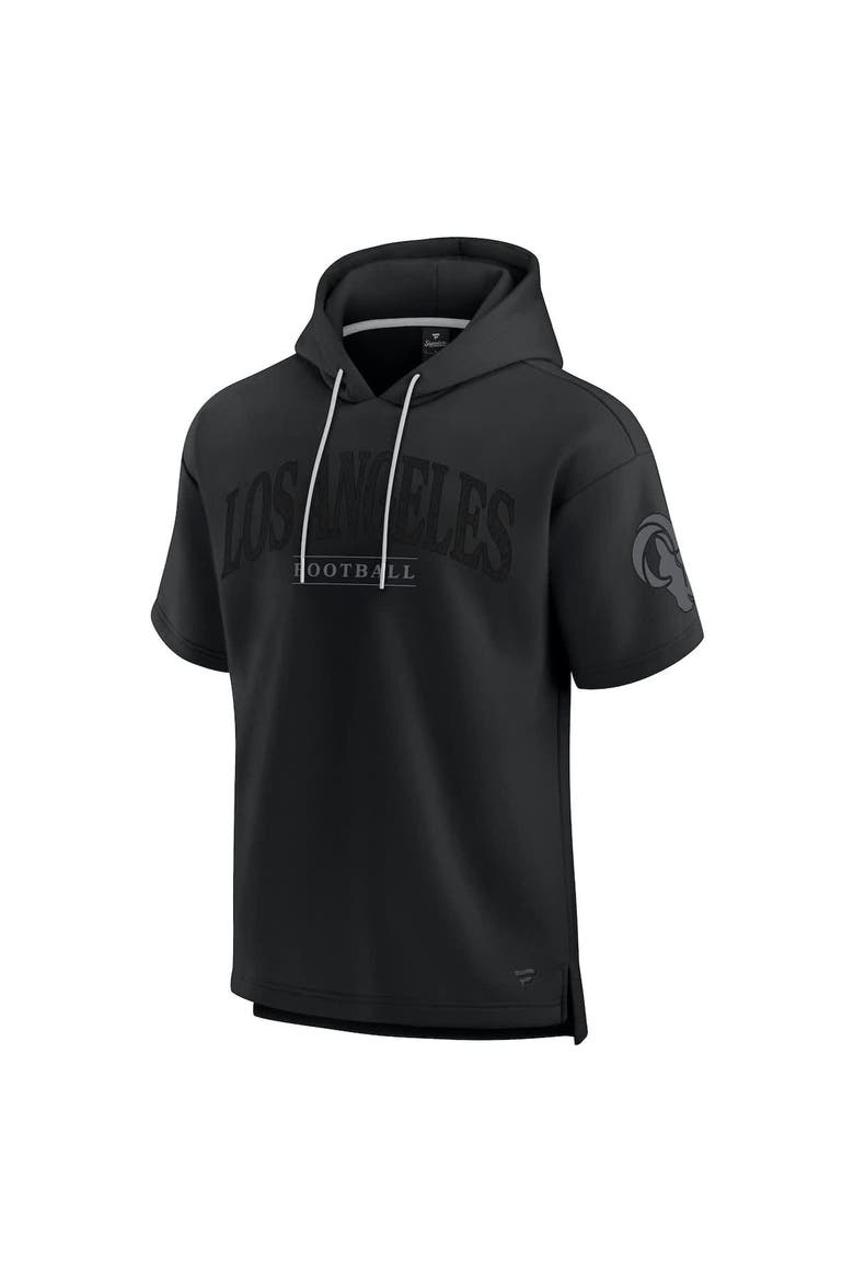 Unisex Fanatics  Black Los Angeles Rams Elements Ready Short Sleeve Pullover Hoodie, Alternate, color, Black