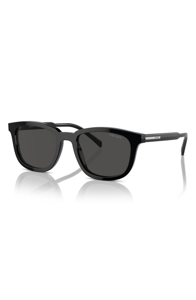 Prada 53mm Pillow Sunglasses, Alternate, color, Black/ Grey