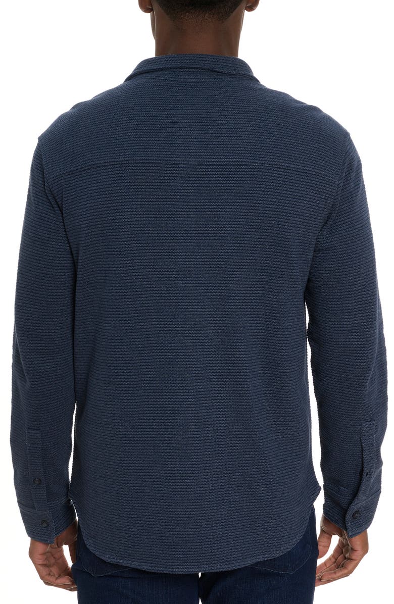 Robert Graham Brunner Knit Button-Up Shirt, Alternate, color, Indigo