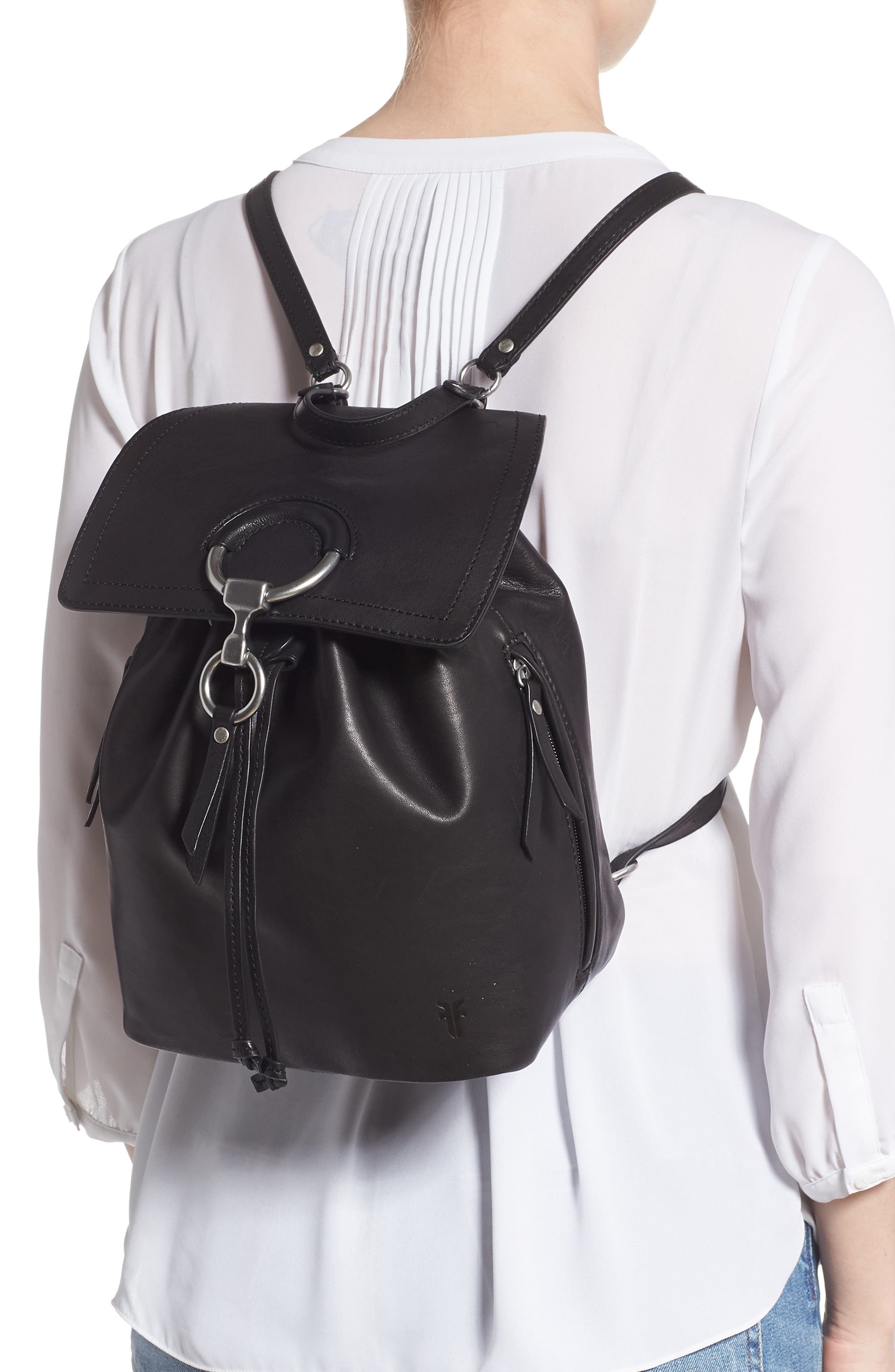 Frye Small Ilana Harness Leather Backpack, Alternate, color, 