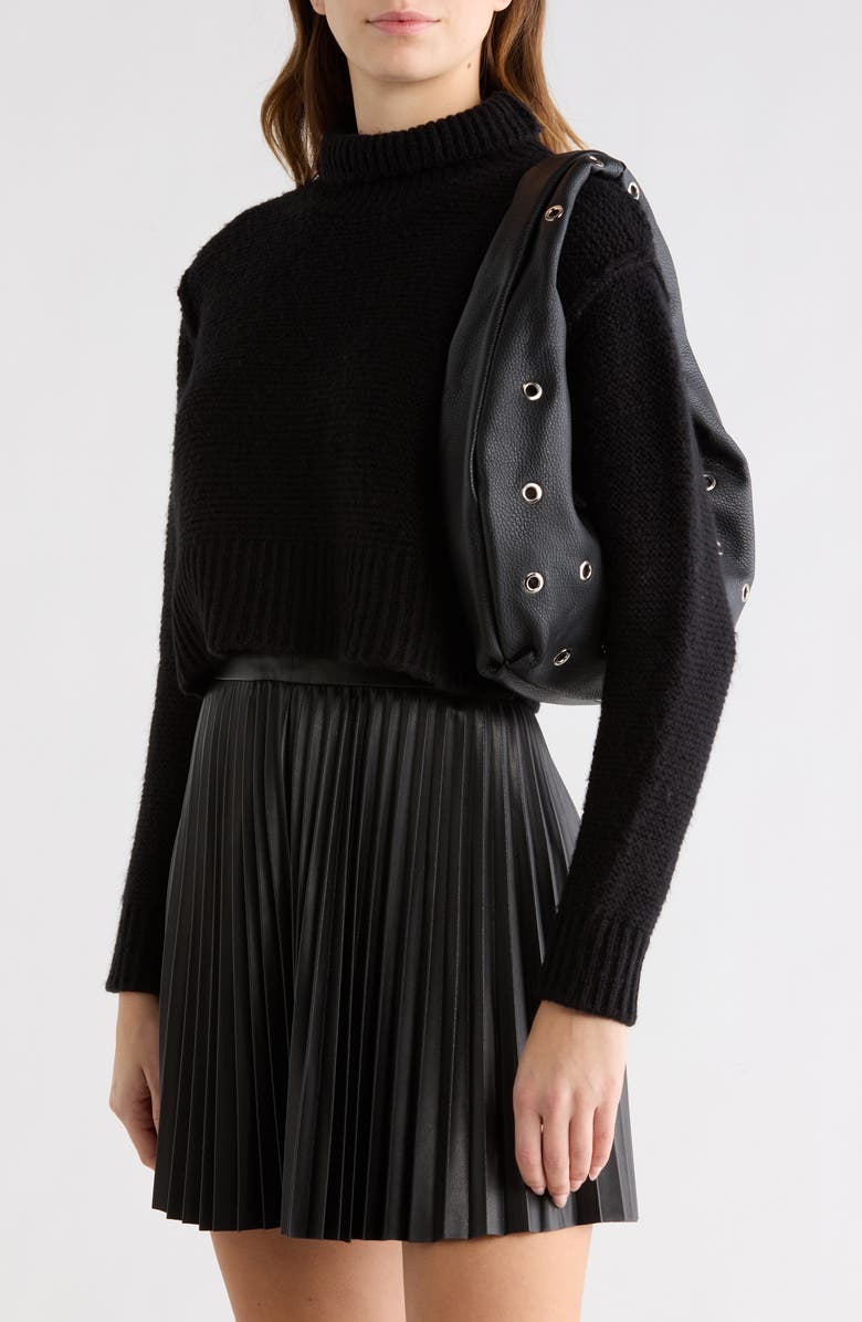 URBAN EXPRESSIONS HANDBAGS Grommet Hobo Bag, Alternate, color, Black