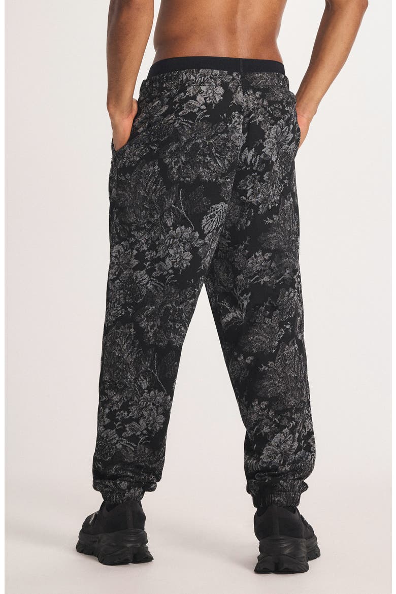 Bold Bloom Joggers, Alternate, color, BLACK CAVIAR