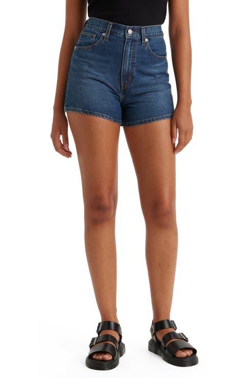 High Waisted Denim Mom Shorts (Cool Places to Go)