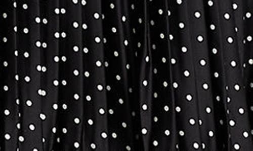 Shop Ralph Lauren Shirred Maxi Dress In Holiday Black Dot Multi