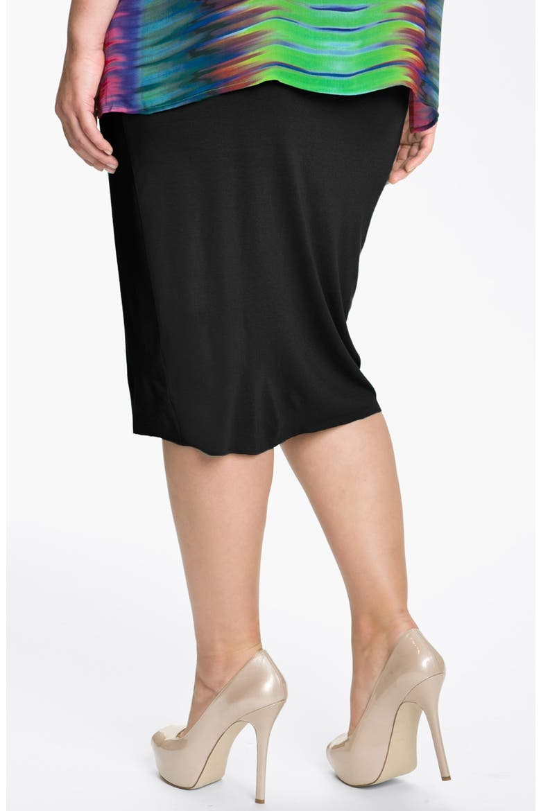 Midi Tube Skirt, Alternate, color, BLACK