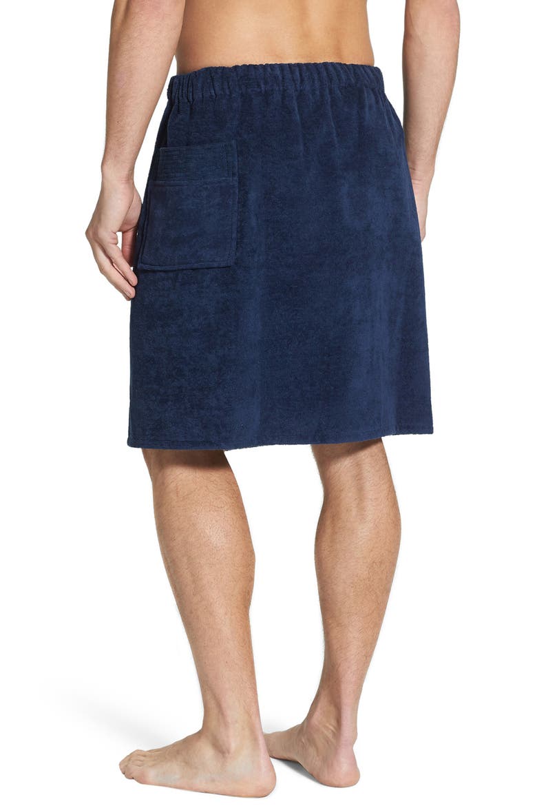 Velour Shave Wrap, Alternate, color, NAVY BLUE
