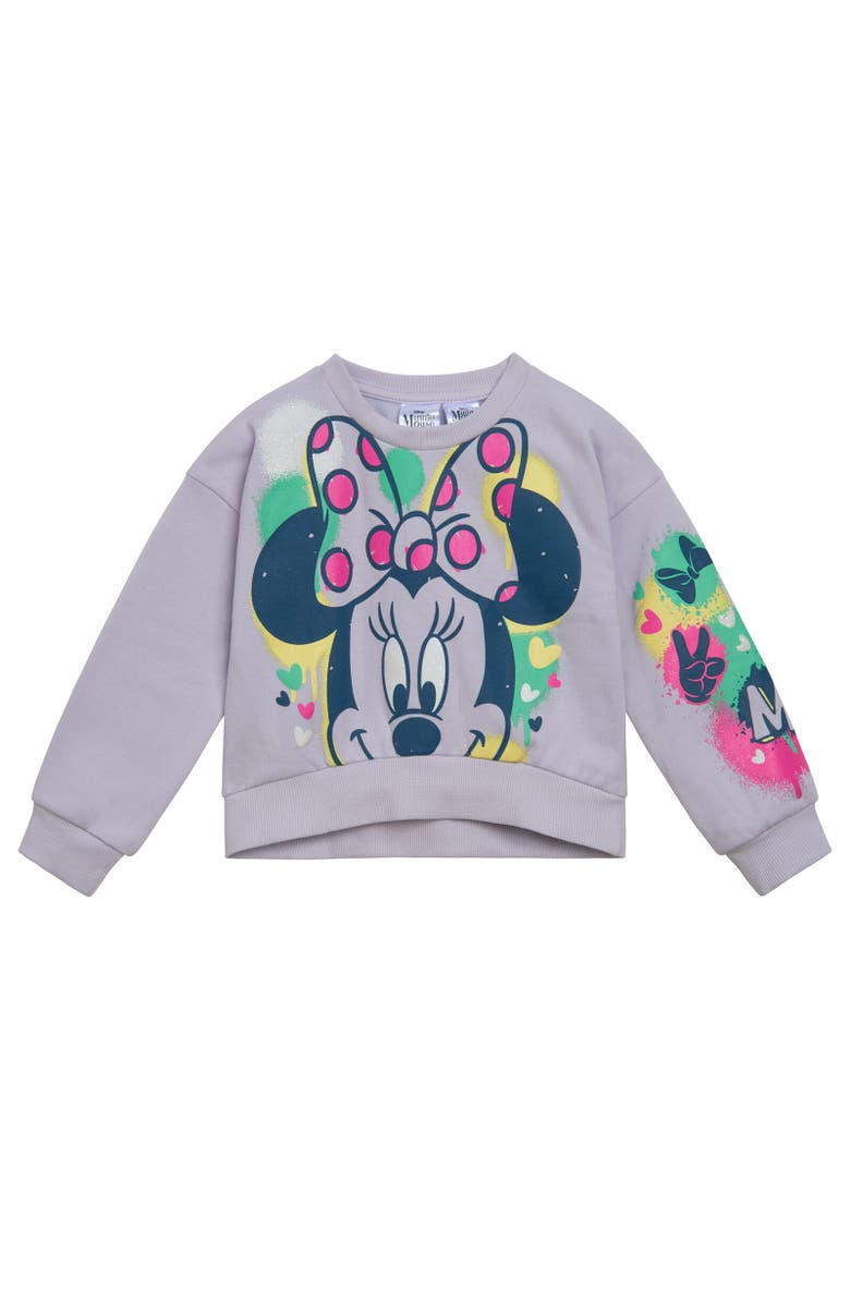 Disney Sweatshirt & Leggings Set, Alternate, color, Minnie Mouse Purple