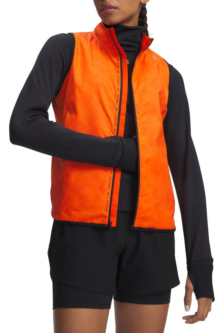 Velociti Storm Water Repellent Performance Vest, Main, color, 808 OUTRAGEOUS ORANG