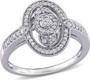Julianna B. Diamond Vintage Oval Halo Ring