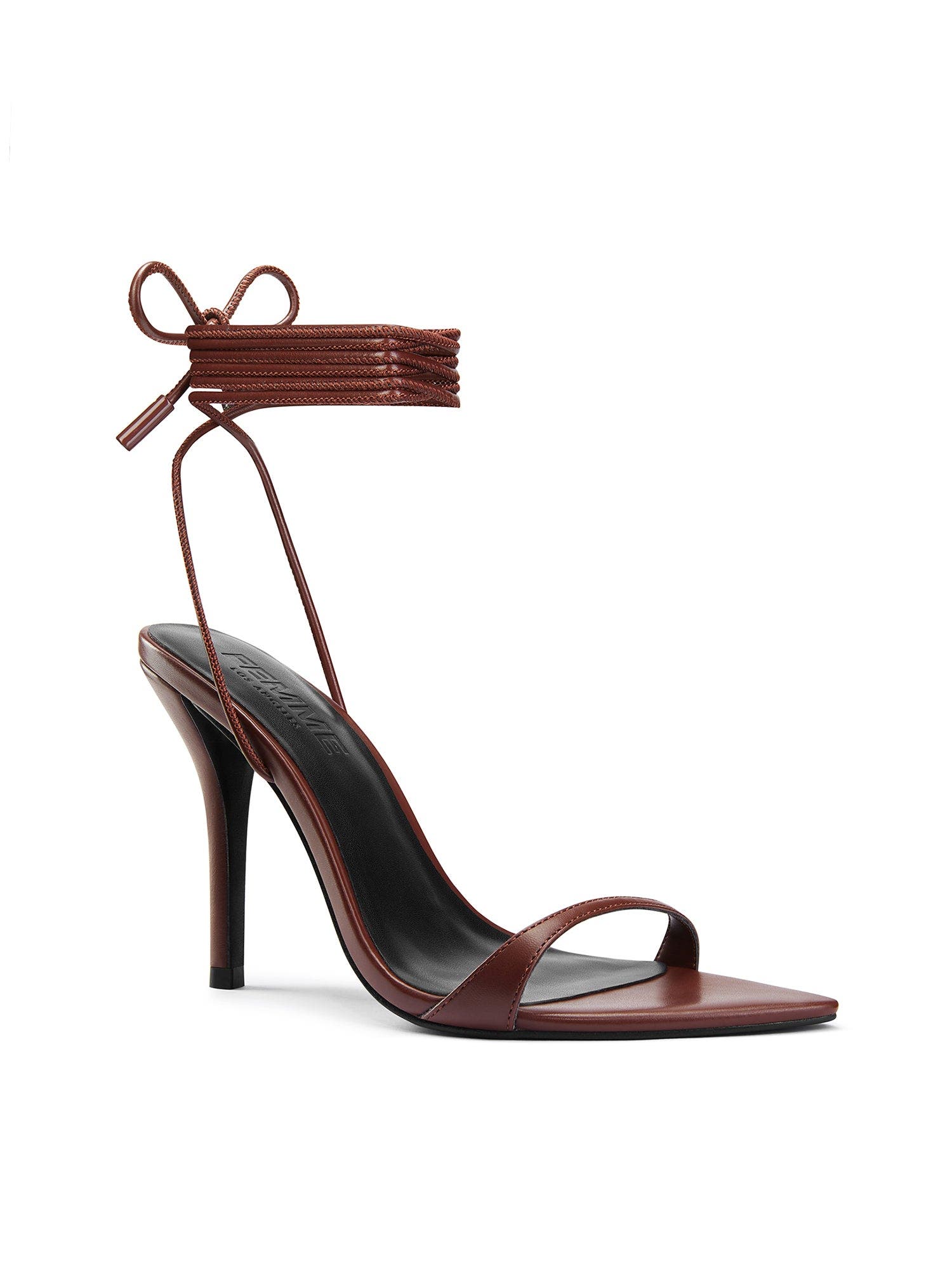 FEMME Lyra Lace Up Sandal, Alternate, color, Chocolate