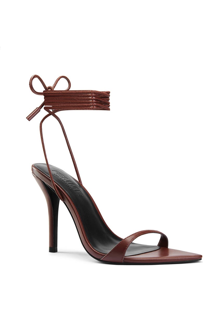 FEMME Lyra Lace Up Sandal, Alternate, color, Chocolate