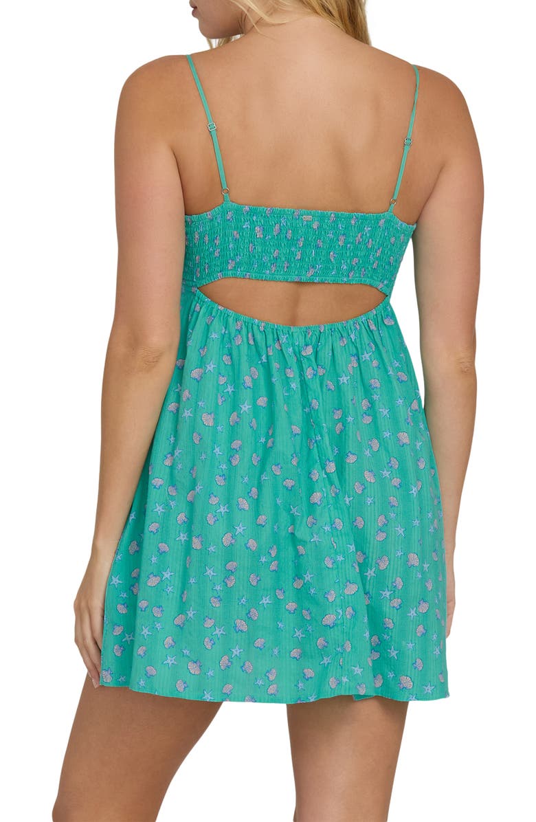 Billabong Island Heat Cover-Up Minidress, Alternate, color, Green Tropics