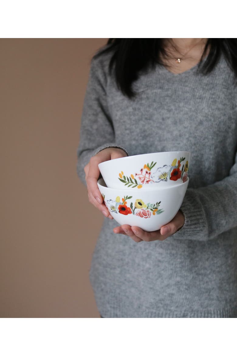 Language of Flowers Cereal & Soup Bowl, Alternate, color, Multi