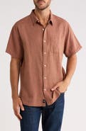 Lucky Brand San Gabriel Short Sleeve Cotton Button-Up Shirt