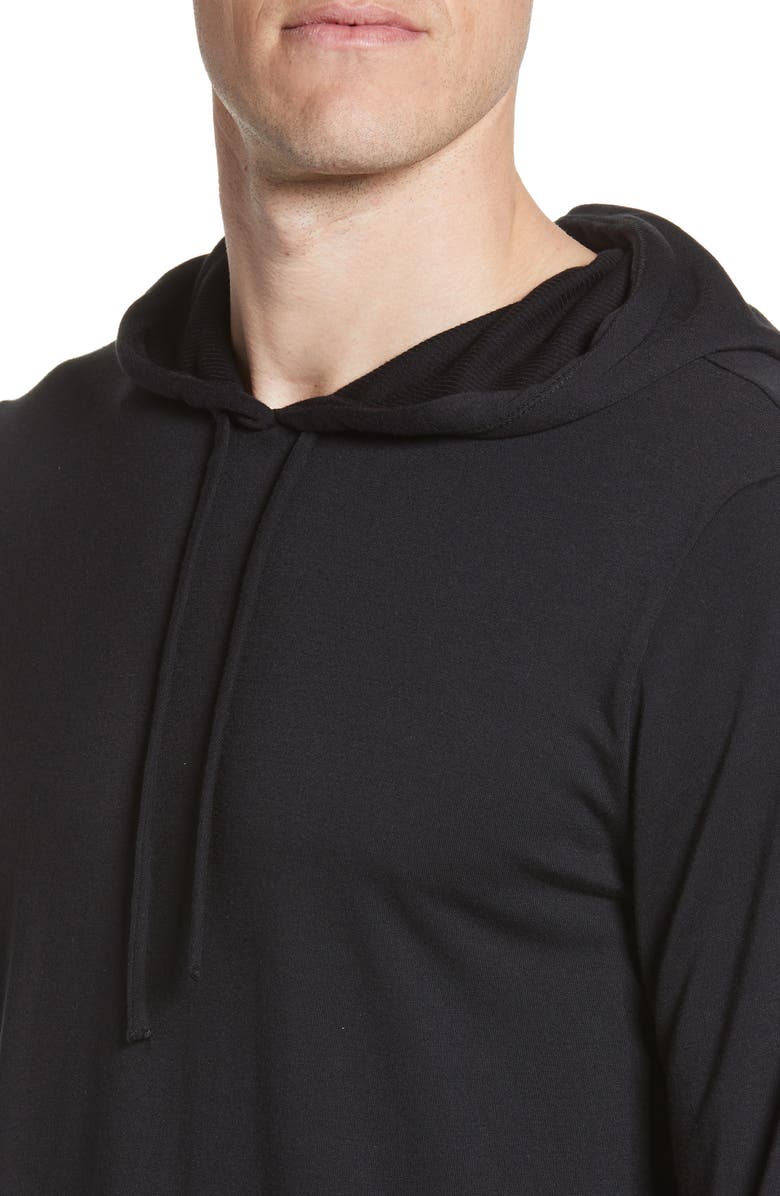 Alo Layered Long Sleeve Hooded T-Shirt, Alternate, color, 