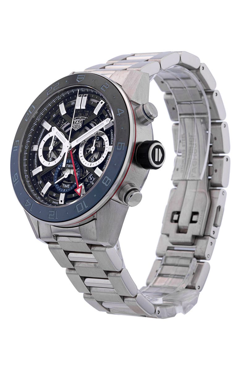 Watchfinder & Co. Tag Heuer Preowned 2022 Carrera CBG2A1Z.BA0658 Automatic Chronograph Bracelet Watch, 45mm, Alternate, color,