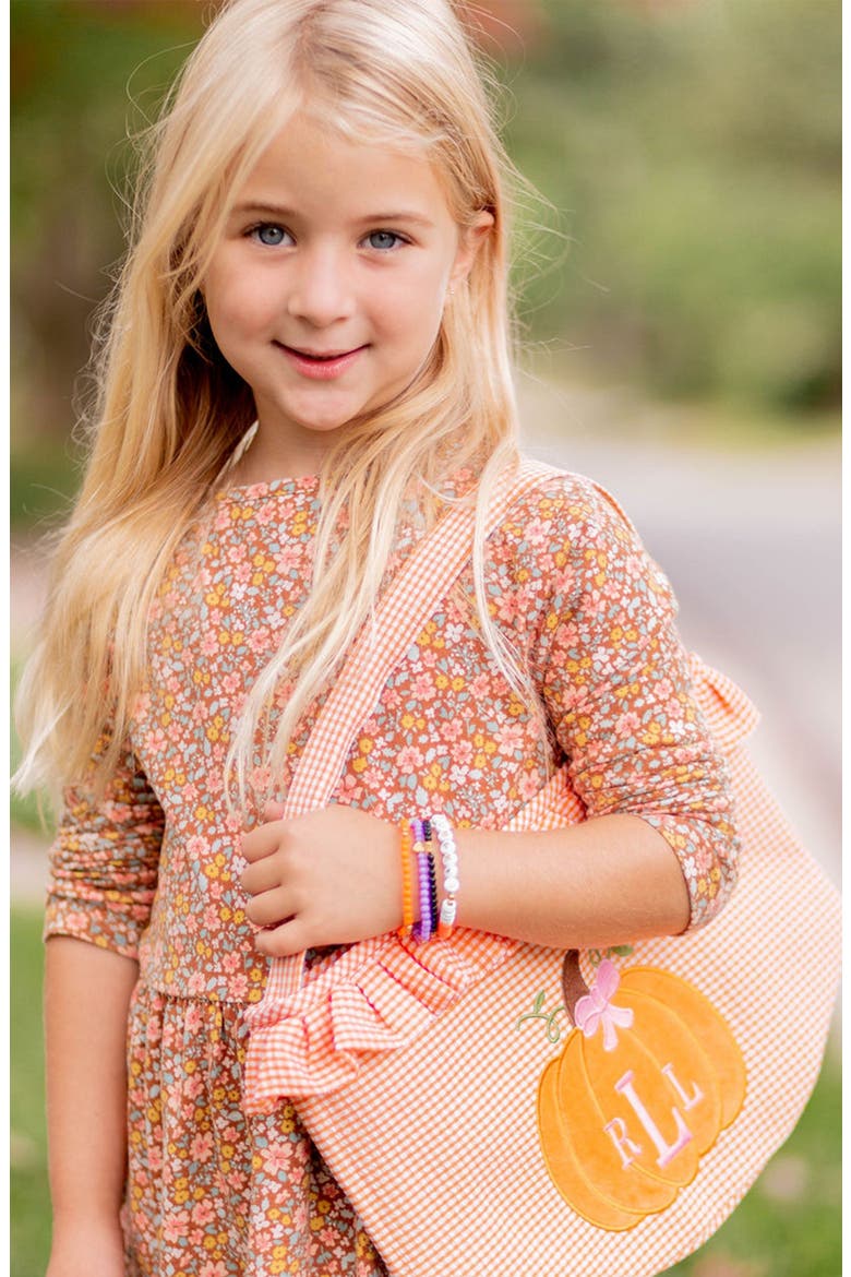 Pumpkin Hearts Girls' Bracelet, Alternate, color, Orange