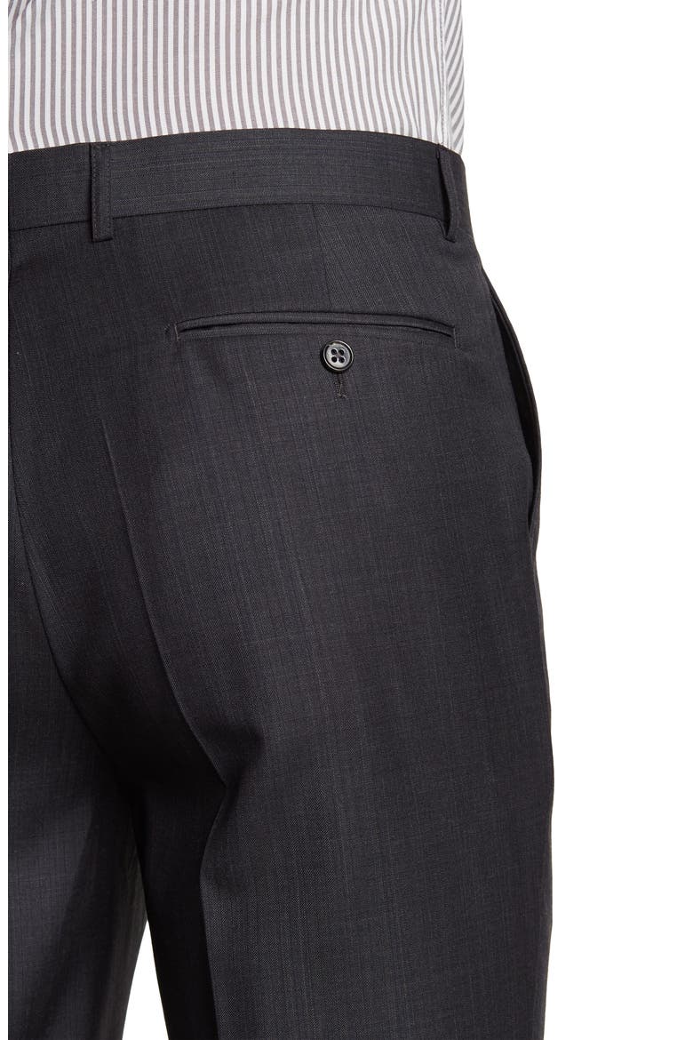 Tufo Solid Notch Collar Two Button Modern Fit Suit, Alternate, color, DARK GREY