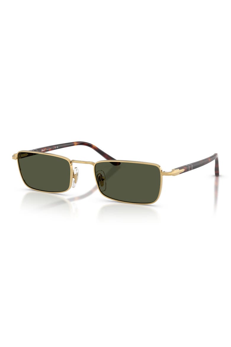 54mm Rectangular Sunglasses, Alternate, color, GOLD / GREEN