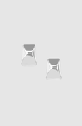 ANINE BING Curved Rectangle Earrings