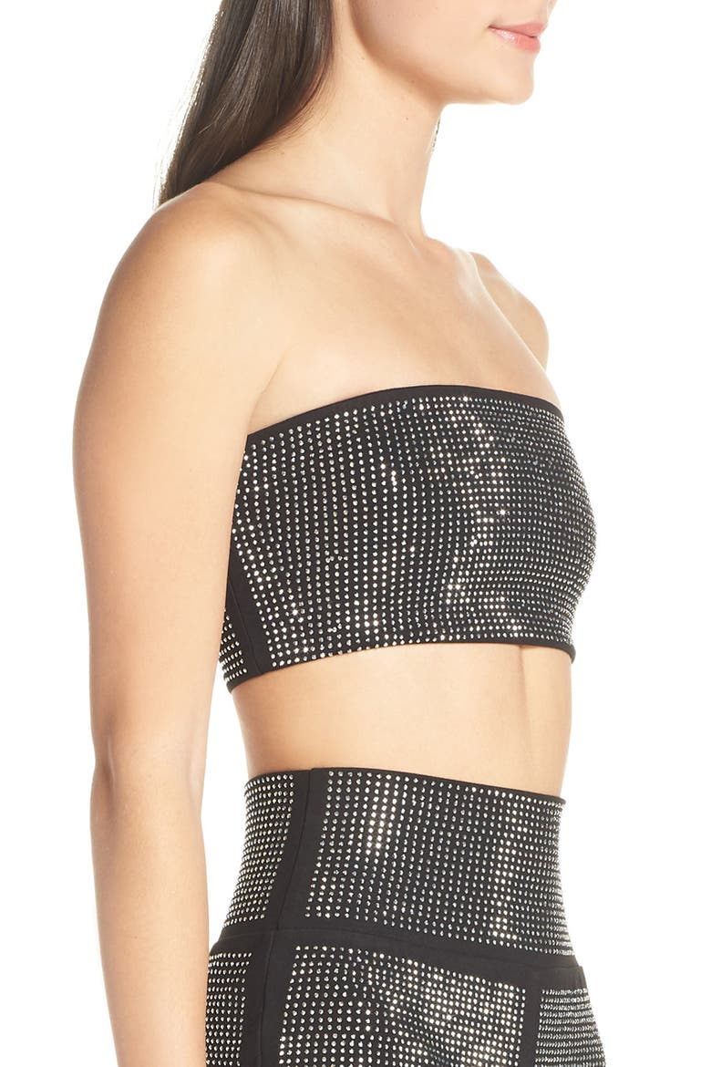 Aurora Bandeau Top, Alternate, color, BLACK